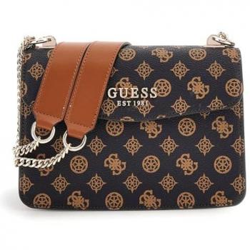 Guess Evelune Convertible Xbody Flap Shoulder Bag - Brown, Women's Polyurethane