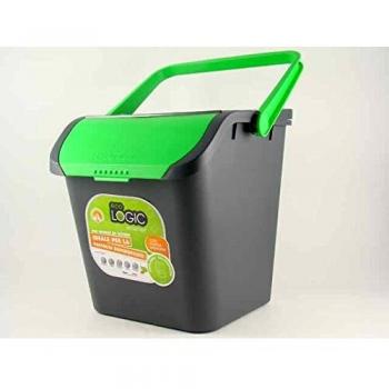 Pattumiera Ecológica 28L Doble Apertura Verde Flexible e Indeformable para Recogida Diferenciada