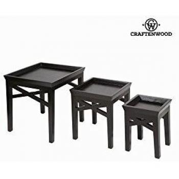 Set 3 tavoli matrioska wengé - Chocolate Collezione by Craften Wood