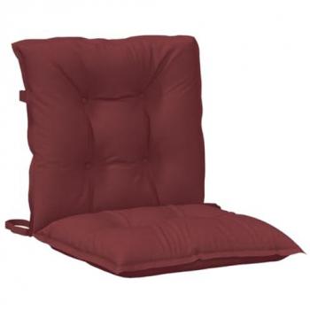 Cojines para silla respaldo bajo 4 ud tela rojo tinto melange