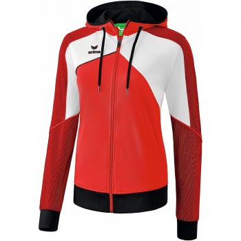 Erima GmbH Premium One 2.0 Chaqueta con Capucha, Mujer, Rojo/Blanco/Negro, 36