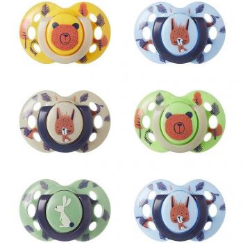 Chupetes Tommee Tippee Fun Style 6-18 meses, pack de 2 unidades.