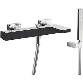 Tres Griferia - Monomando Bañera-Ducha Ducha De Mano Anticalcárea Con Soporte Orientable Y Flexo Satin