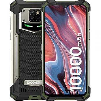 DOOGEE S88 Pro Movil 10000mAh, 6GB + 128GB Cámara Triples 21MP+Cámara Frontal 16MP, 6.3 FHD, IP68/IP69K 4G Móvil Resistente Android 10, LED/NFC/GPS, Telefono Libre Soporte Carga Inalámbrica Verde