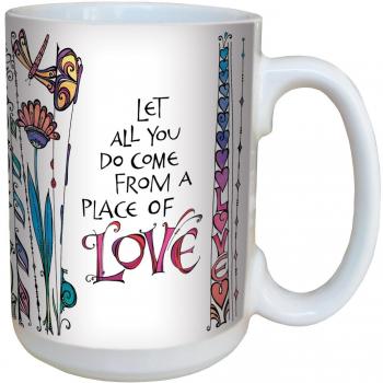 Árbol de-free lm43943 15 oz Come From Love Tarjeta de felicitación de taza de cerámica con mango completo