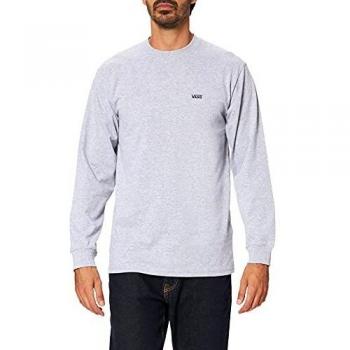 Vans Hombre LEFT CHEST HIT LS Longsleeve, Athletic Heather-Black, S
