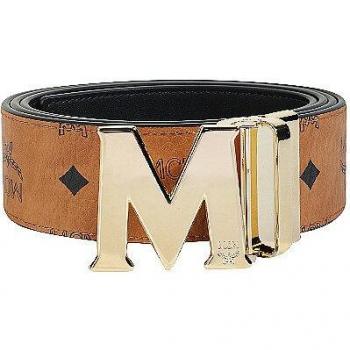 MCM Reversible Visetos Belt in Brown for Women and Men
