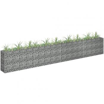 vidaXL Gabion Raised Bed Galvanised Steel 360x30x60 cm