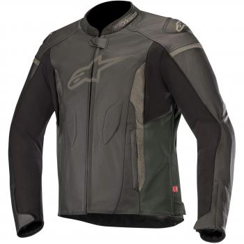 Alpinestars Faster - Chaqueta de piel para hombre, color negro