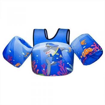 Rrtizan Chaleco Flotante para Niños con Brazalete, Dispositivo de para Niños, Dispositivos de Entrenamiento de Natación Plegables para Niños y Niñas de 2 a 5 Años, 14-30 KG