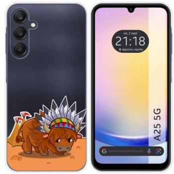 Funda Silicona Transparente Diseño Bufalo para Samsung Galaxy A25 5G