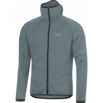 Gore R3 Windstopper Sudadera con Capucha, Hombre, Gris Claro, XXL
