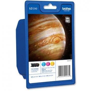 Cartucho de Tinta Original Brother LC-1240 Tricolor (Amarillo, Cian, Magenta) - Pack Ahorro 3 Colores