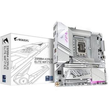 Placa Base GIGABYTE Z890M AORUS ELITE WIFI7 ICE, Socket LGA 1851, Chipset Intel Z890, mATX, Soporte DDR5 hasta 8800MHz, VRM 12