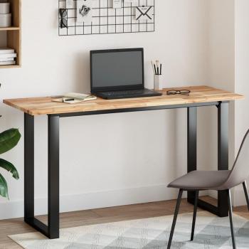 Tablero de mesa rectangular de madera maciza de acacia 140x50x2 cm en color marrón