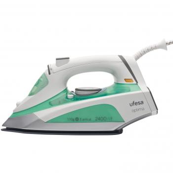 Ufesa PV5110 - Plancha de vapor, 2400W, Golpe Vapor de 110 g y Vapor Constante de 20 gr/min, Suela Cerámica, Anti Goteo