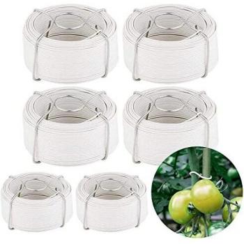 Amagabeli Garden Home 6 x 50M Rollo de Alambre Recubierto Ø 1.15 mm Alambre de Jardín Esgrima Alambre Inoxidable de PVC Blanco WR8 DA092