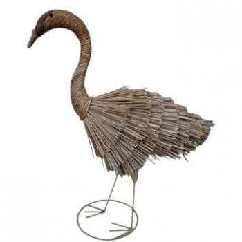 Figura Decorativa Natural Garza 30 x 80 x 30 cm