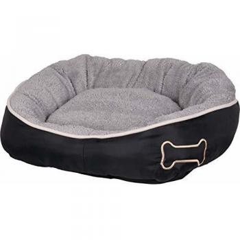 Cama Cuna Rectangular Gris para Perros Flamingo Chips