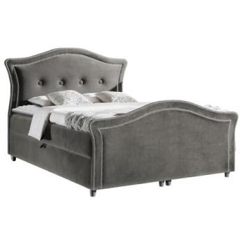 Cama Continental Baltimore 136 con Somier y Tapiz Magic Velvet, Individual, 120x200 cm, Estructura Completa con Cabecera y Almacenamiento