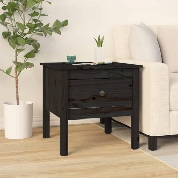 Mesa auxiliar de madera maciza de pino 50x50x49 cm en color natural, blanco y gris; también disponible en negro