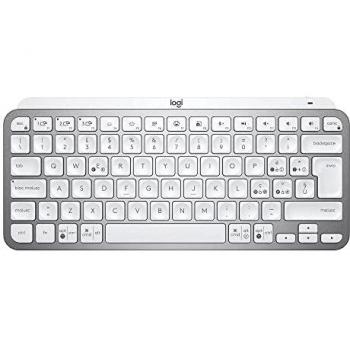Logitech MX Keys Mini Teclado Inalámbrico Bluetooth Retroiluminado Gris Pálido Layout Italiano