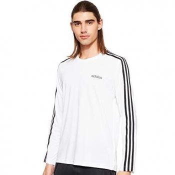 adidas M D2M Clm3S LS Camiseta de Manga Larga, Hombre, Blanco, S