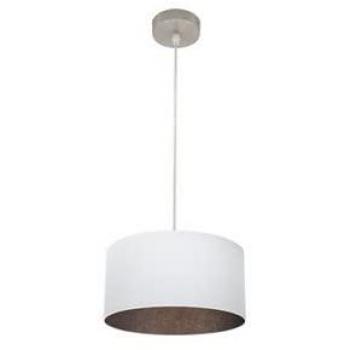 Lámpara Colgante Tatiana 1xE27 Níquel/Blanco-Óxido 30x30 cm - Diseño Elegante