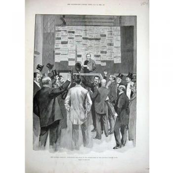 El Club Liberal del Sitio del Humo de la Elección General 1892 Vota a Hombres [Cocina y el Hogar]