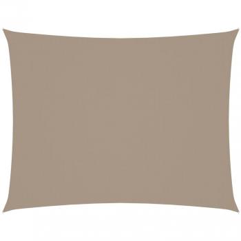 Parasol de vela Oxford rectangular 4x6 m en color gris taupe