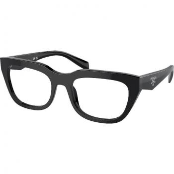 Prada PR A06V 16K1O1 Women's Eyeglasses Black Size 52 (Frame Only) - Blue Light Block Available