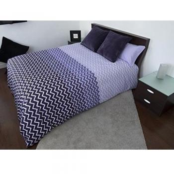 Funda Nordica ZIG-ZAG MORADO Reversible Cama de 90