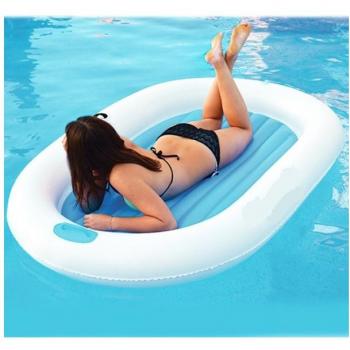 Colchón Inflable Ovalado Isola Yacht Línea Mar Piscina PVC 185 x 117 Cm