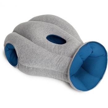 Ostrichpillow original almohada de viaje para aviones coche soporte de cuello para volar dormir la siesta almohada de cabeza accesorio de viaje para mujeres y hombres c color sleepy blue