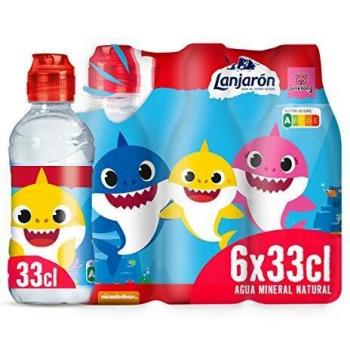 Lanjarón Agua Mineral Natural Infantil con Tapón, 6 x 33cl
