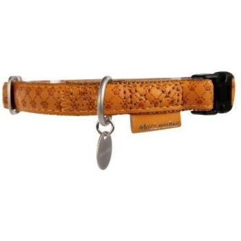 Collar de perro ajustable Zolux Mac Leather 10mm Amarillo 22-32 cm
