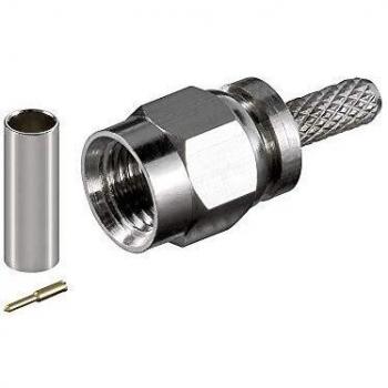 Conector SMA Macho Crimpado para Cable RG 174 con Contacto de Oro - Paquete de 10 Piezas