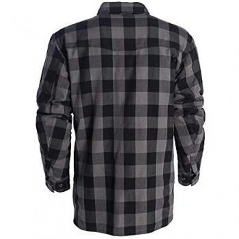 Camisa de Moto West Coast Choppers Aramid Gris-Negro con Forro Aramídico y Mangas Largas, Talla M