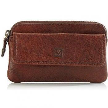 Bodenschatz Perugia - Llavero/Monedero de cuero hombre, color marrón, talla 13x7x1 cm