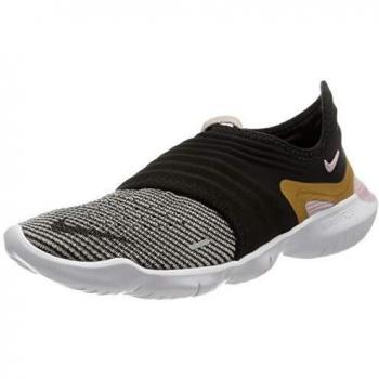 Nike Wmns Free RN Flyknit 3.0, Zapatilla de Correr Mujer, Tiza Ciruela Negra Dorada Metalizada, 40.5 EU