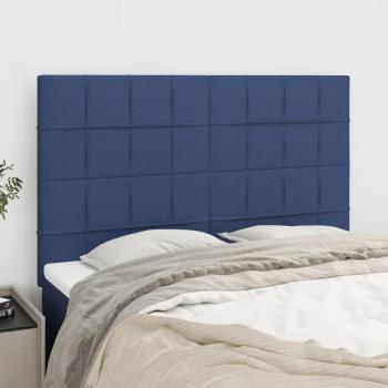 Cabeceros 4 unidades tela azul 72x5x78/88 cm vidaXL
