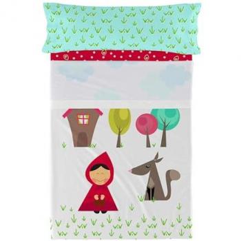 Juego de Sábanas 2 Piezas Multicolor 100% Algodón Suave y Cómodo 160x270 cm (Cama 80/90)