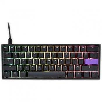 Teclado Mecánico Ducky One 2 Mini RGB Mx-Silent Red PBT V2 USB Inglés US Negro