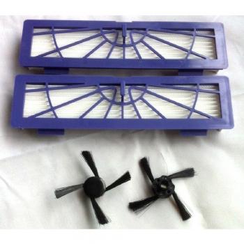 2 XL-mikro-HEPA-filtro + 2 cepillos laterales para Serie BotVac Neato