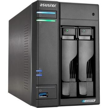 Asustor Lockerstor 2 Gen2 AS6702T - 2 Bay NAS Tower with Intel Celeron N5105 Quad-Core, 4x M.2 NVMe Slots, Dual 2.5GbE Ports,