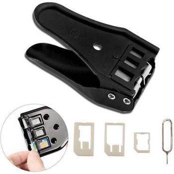 Cortadora de Tarjeta SIM 3 en 1 Micro/Estándar a Nano para iPhone 6/7/8 y Samsung - Herramienta Etmakit