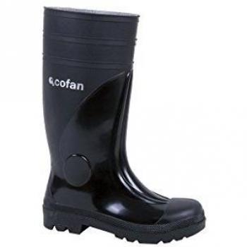Bota de Agua | Alta de Seguridad S-5 | Color Negro | Fabricada PVC | Talla 42