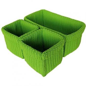 Laroom Juego 3 cestas, Verde, 3 Unidades