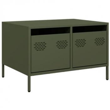 Mueble para TV Acero Laminado en Frío Verde Oliva 68x50x43,5 cm