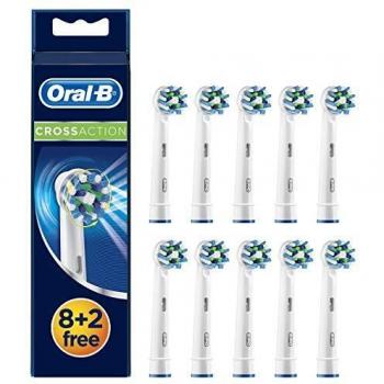 Oral-B CrossAction - Cabezales de Recambio, Pack de 8+2 Unidades